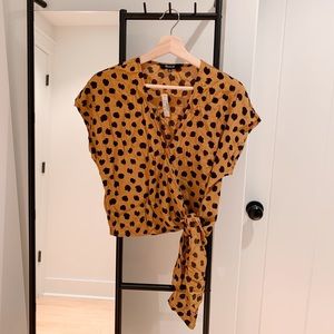 Madewell Sash-Wrap Top in Painted Spots